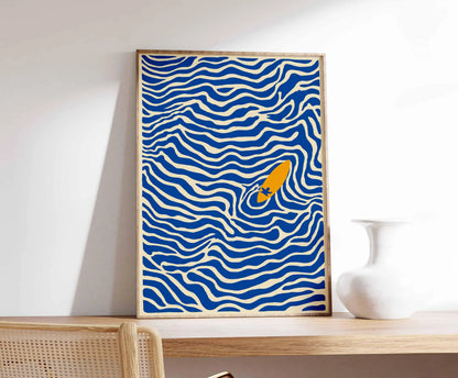 Surfing Poster, Beach Wall Art, Surf Print, Ocean Wave Poster