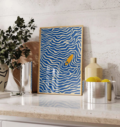 Surfing Poster, Beach Wall Art, Surf Print, Ocean Wave Poster