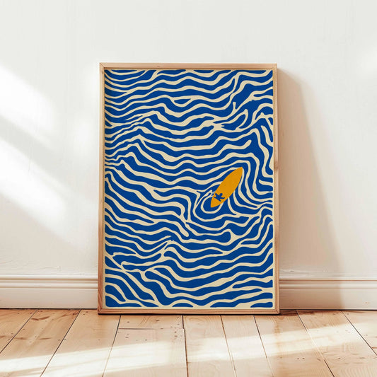 Surfing Poster, Beach Wall Art, Surf Print, Ocean Wave Poster